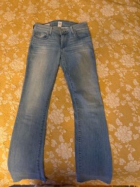 True Religion Becca Mid Rise Bootcut Jeans Size 24 Light Wash